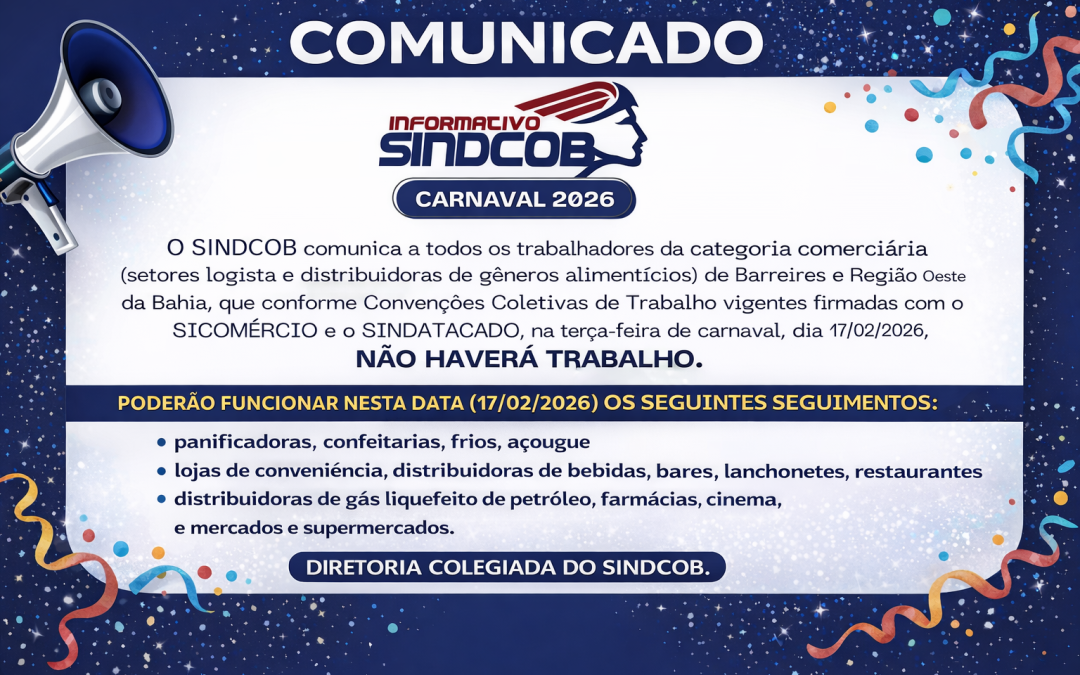 Comunicado Carnaval 2026